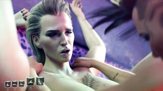 3D Animation Futanari Anal COUGAR Porno And Cumshot - Cyberpunk
