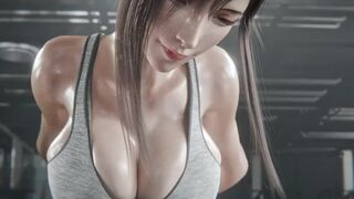 Tifa Lockhart - Intense Squirting & Creampie Workout at the Gym