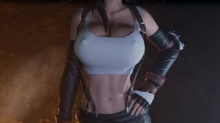 Tifa Lockhart - Handjob, Fellatio & Titjob Campfire Nights
