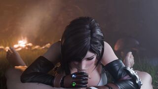 Tifa Lockhart - Handjob, Fellatio & Titjob Campfire Nights
