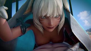 Y'shtola Rhul - Your Submissive Pet Kitty Gives all of Her Holes