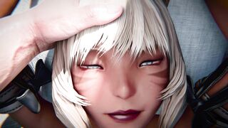 Y'shtola Rhul - Your Submissive Pet Kitty Gives all of Her Holes