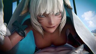 Y'shtola Rhul - Your Submissive Pet Kitty Gives all of Her Holes