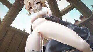 Yoimiya Wanted to Collect Some Hilichurl Cum Sample