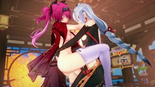 Shenhe X Lupa - That Futa Cock is Too Much to Resist