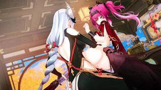 Shenhe X Lupa - That Futa Cock is Too Much to Resist