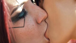 Valerie & Judy - Girls Passionately Making Out on the Beach