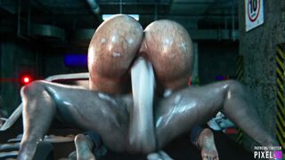 Tight Fit 2: Claire is Infected by Zombie