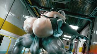 Ada x Futa Tyrant - Resident Evil Futanari porn animation