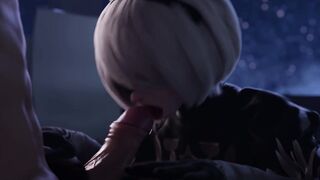 2B takes Care of Her Human Guest
