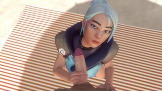 Jett Slurping on Your Big Cock at the Beach