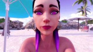Bikini Babe Reyna Recharging Out on the Beach