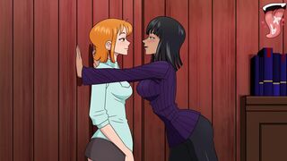Nami & Robin Improving Crew Ties - One Piece Anime Hentai