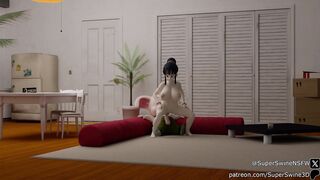 Chichi Having Sex with Oolong - Dragon Ball Z Blender Anime Porn
