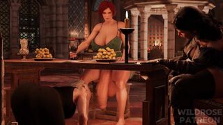 Ciri X Yennefer X Triss - Card Games with Humiliating Futanari